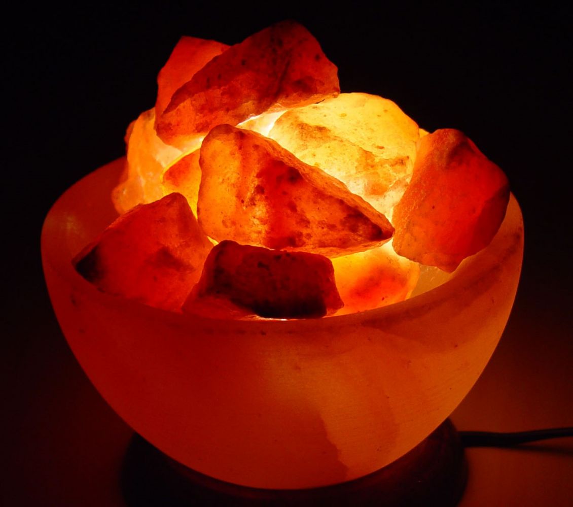 Himalayan Fire Bowl Salt Lamp Basket